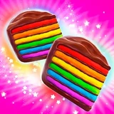 Cookie Jam app icon: two rainbow layer cakes